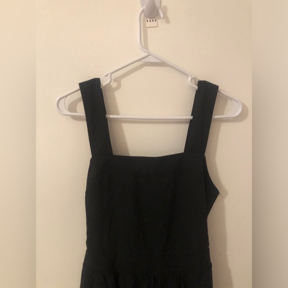 NWT Black Maxi Boho Sleeveless Dress with back tie and thick straps medium - Picture 8 of 11